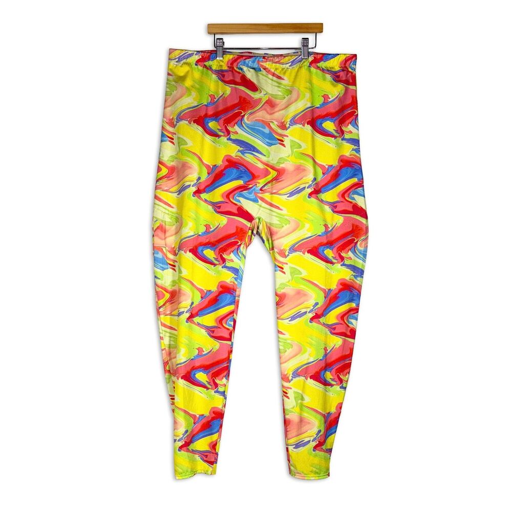 Yitty Pride Shaping High Waist Leggings Plus Size Colorful Tie Dye Festival